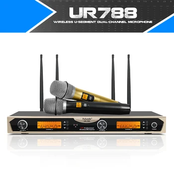 

Professional wireless microphone handheld collar clip type head-mounted dual-channel 4-antenna receiving KTV stage singing