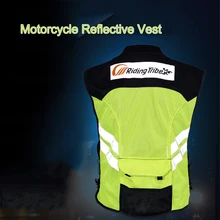 Sports Motorcycle Reflective Vest High Visibility Fluorescent Riding Safety Vest Racing Sleeveless Jacket Moto Gear(XXXL