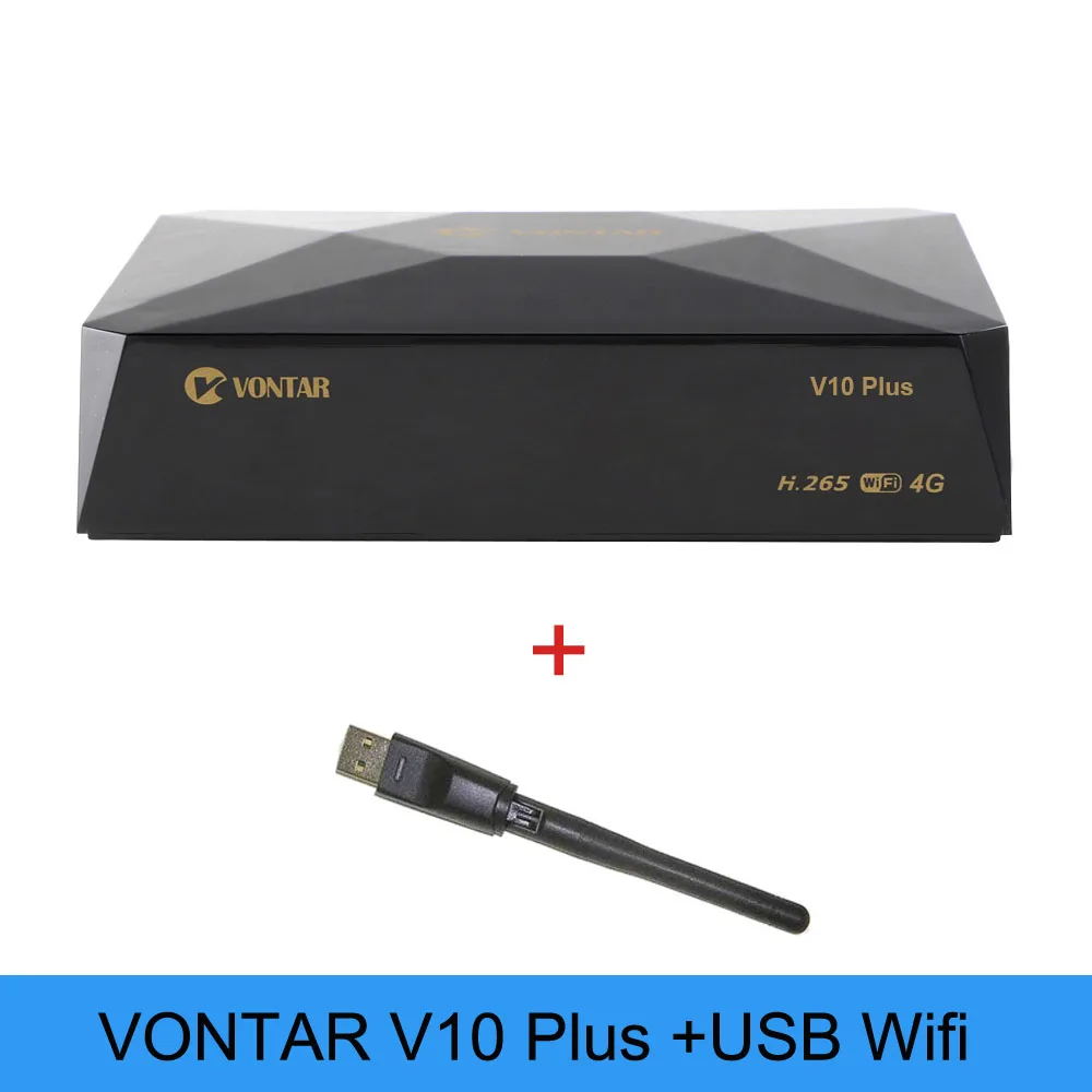 VONTAR V10 Plus DVB-S2 спутниковый ресивер 8PSK H.265 3g 4G модем CS cline Stalker Xtream Испания Португалия TP список обновление онлайн - Цвет: V10 Plus X3 USB wifi