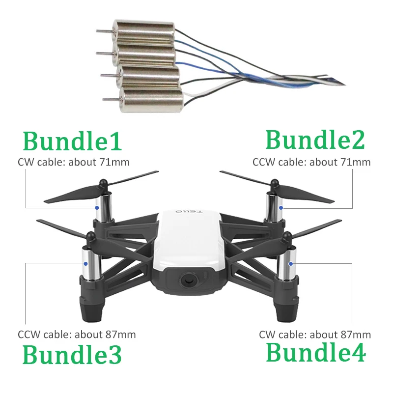 Универсальный CW двигатель CCW Для DJI TELLO по часовой стрелке против часовой стрелки двигатель матовый двигатель для Tello Дрон RC ремонт аксессуары