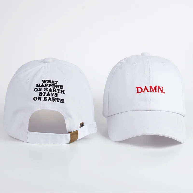 2017 ne'w Black Embroidered DAMN. Dad Hat Hip Hop Stitched Kendrick lamar Unstructured Rapper Baseball Cap Trucker Bone