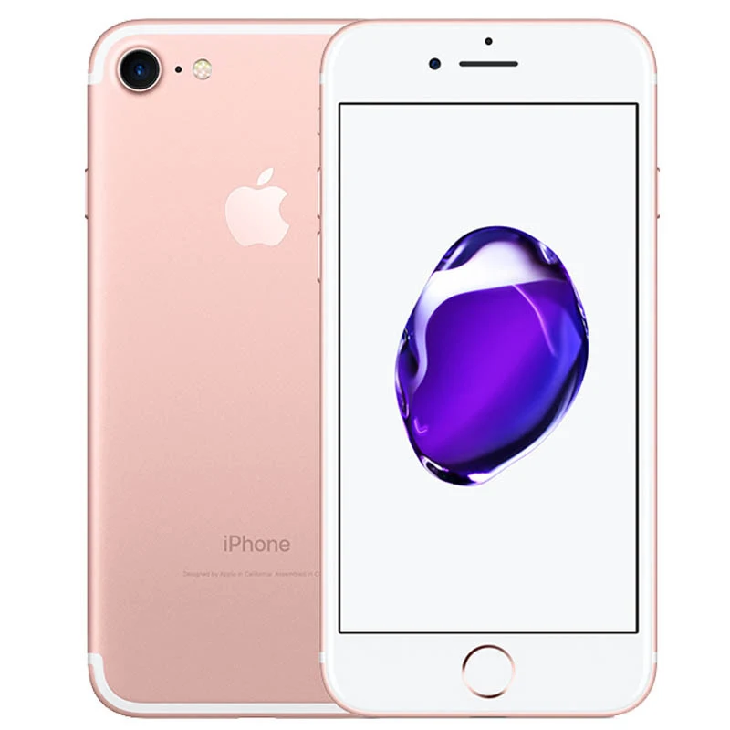 Apple iPhone 7 4 аппарат не привязан к оператору сотовой связи для мобильных телефонов на базе IOS 10 4 ядра 2G Оперативная память 256 ГБ/128 ГБ/32 ГБ флэш-памяти, Встроенная память 4,7 ''12. 0 MP смартфон с отпечатками пальцев - Цвет: Rose Gold