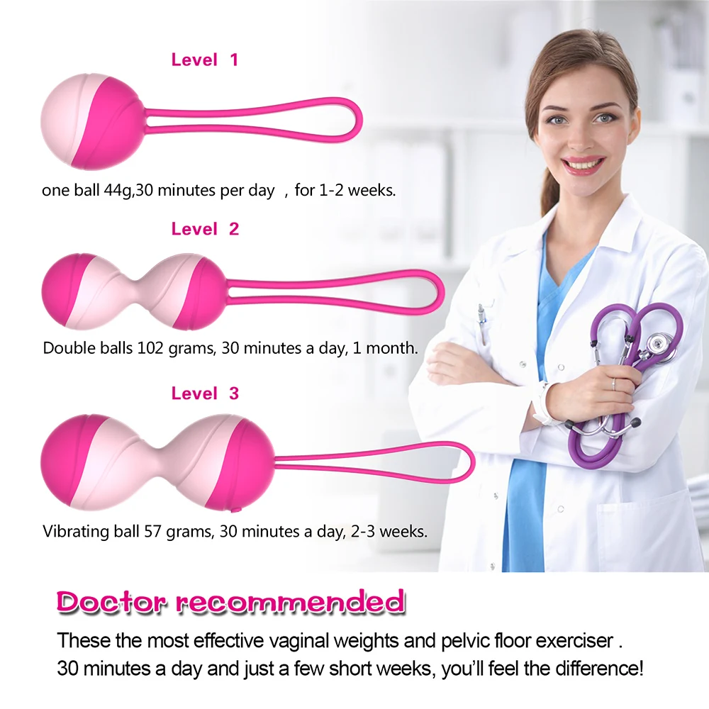 Safe Silicone Smart Ball Kegel Ball Vibrator For Women Vagina Tighten Exercise Sex Machine Vagina Geisha Ball Trainer Adult Toy