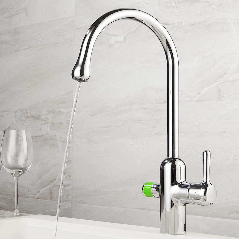 FLG Deck Mounted Kitchen Faucets Mixer Tap 360 Degree Rotation with Water Purification Features Chrome 3 Way Mixer Tap Crane 525 FLG Deck Mounted Kitchen Faucets Mixer Tap 360 Degree Rotation with Water Purification Features Chrome 3 Way Mixer Tap Crane 525