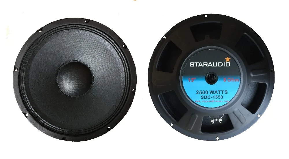 STARAUDIO 1Pc 2500W 15" Raw DJ PA Speaker Replacement 8 Ohm Sub
