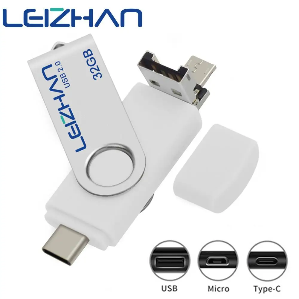 LEIZHAN Android телефон OTG USB флэш-накопитель картинка 2 0 для samsung S10 S9 S8 S7 S5 S4