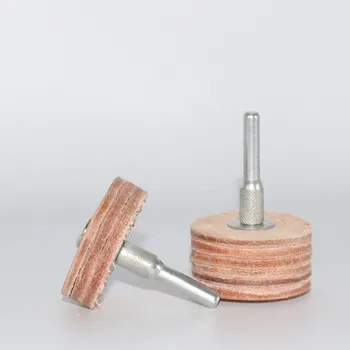 

5pcs Dia.46mm 3layers Leather Polishing Cowhide Abrasives Tools dremel accessories rotary tool abrasive polishing handle dia.6mm