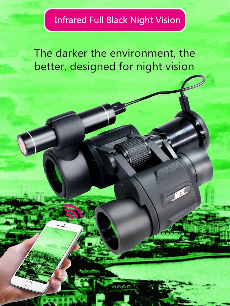 

Hot Selling 10x42 Optical Hunting Binoculars with Infrared Night Vision Travelling Outdoor Sports Multifunctional Telescope