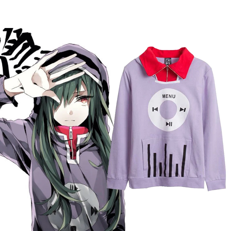 Толстовки с капюшоном Kagerou Project Mekakucity для косплея тонкие свитшоты унисекс