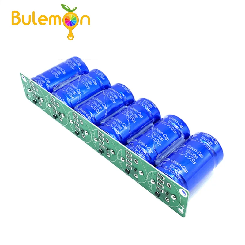 

6PCS/1 SET Farad Capacitor 2.7V 500F Super Capacitance With Protection Board