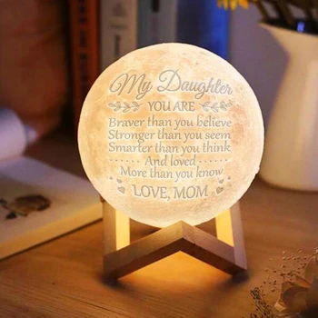 

Novelty Personality Customized 3D Printing Moon Lamp Lunar USB Charging Night Light Touch Sensor Control Moon Light Dropshipping