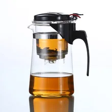 Термостойкий стеклянный чайник 650 мл, элегантная чашка с фильтром для демонтажа, кунг-фу, чайная посуда, простые чайные наборы