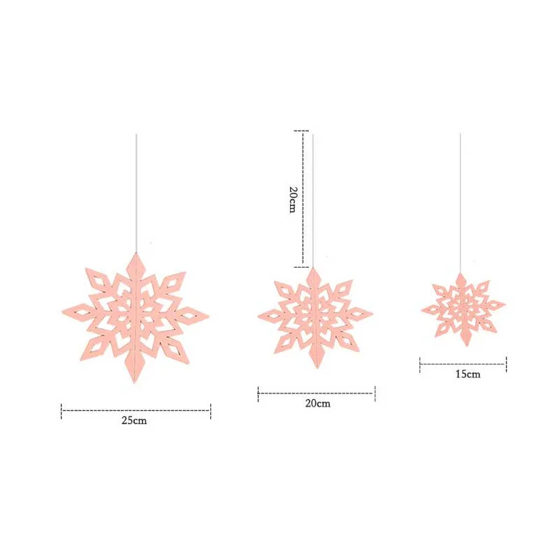6 шт 15/20/25 см 3D гирлянда из снежинок рождественские украшения для дома искусственный снег Подвески Год Вечерние Декор