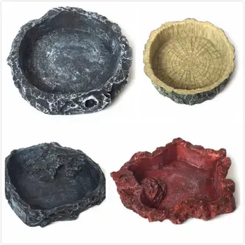 

1 x Reptile Food Water Dish Bowl Feeder Tortoise Lizard Turtle Amphibian Feeding Pot