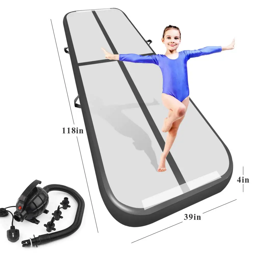 جديد 4 m/5 m/6 m * 2 m * 0.2 m نفخ الجمباز Airtrack تراجع الهواء المسار الطابق الترامبولين للاستخدام المنزلي/التدريب/التشجيع/الشاطئ