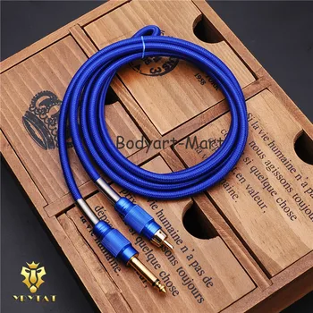 

Top Wool Knitted RCA Copper Tattoo Power Clip Cord Supply Blue - TCC08#