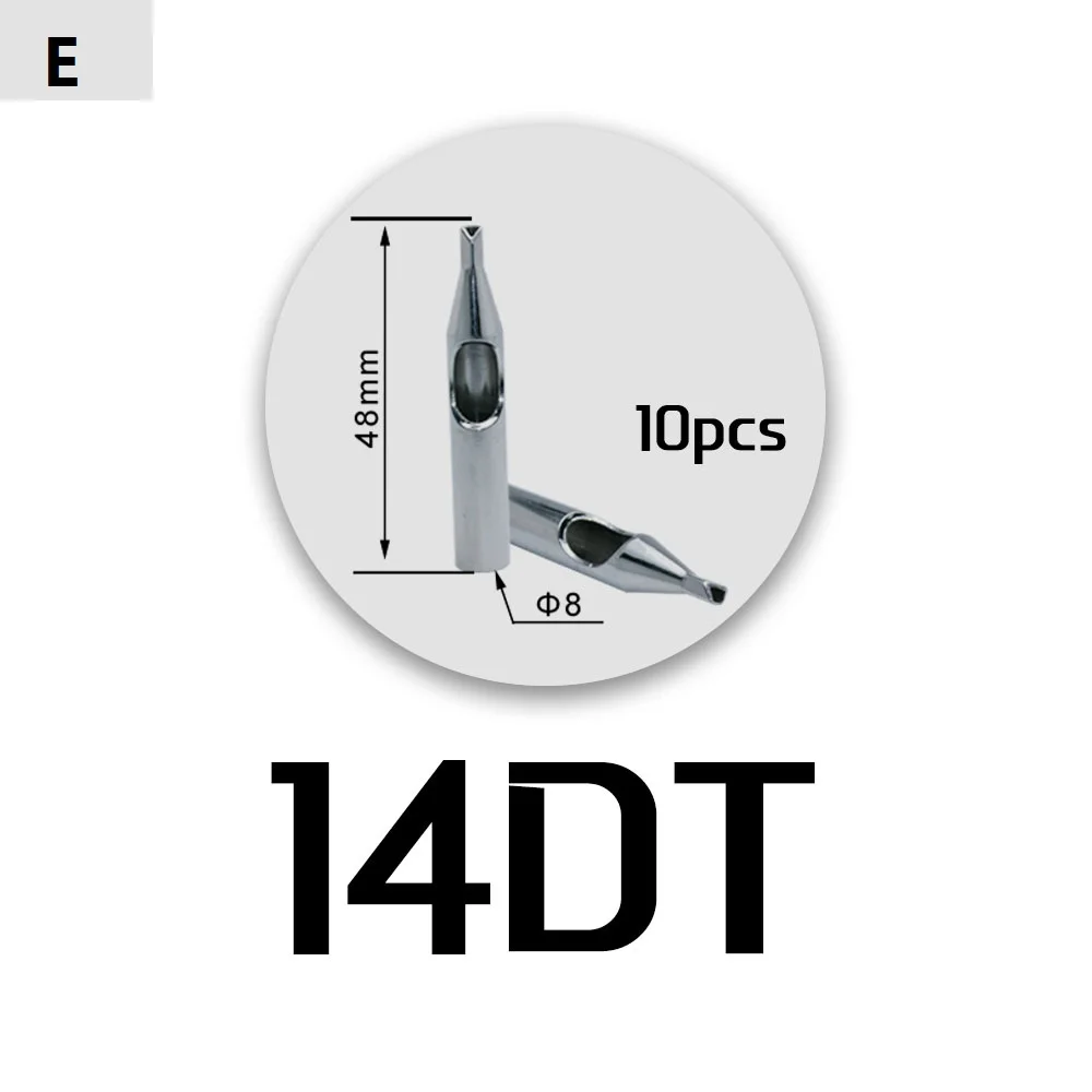 Biomaser 10 шт. профессиональная насадка из нержавеющей стали татутипы 3DT/5DT/8DT/11TD/14DT/18DT для татуировки - Номер модели: 14DT