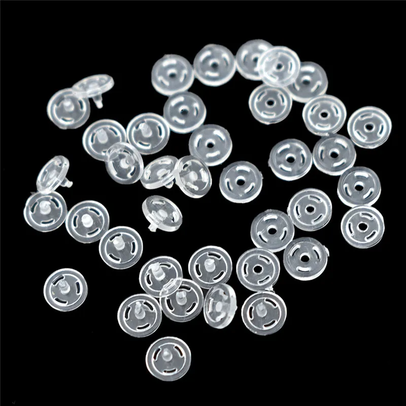 

20pcs Mini Doll Snap Button Clear Transparent Plastic Buttons DIY Sewing Garment Accessories Drop Shipping