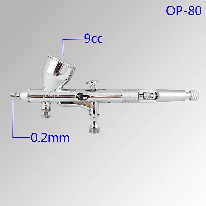 OPHIR 6 шт. двойного действия Аэрограф набор 0,2 мм 0,3 мм 0,35 мм 0,5 мм пневматическая кисть пистолет для модели хобби украшения торта краска для тела_ AC048