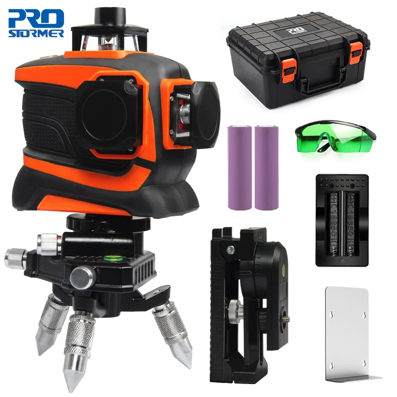 

Prostormer 12 Green Lines 3D Laser Levels Professional nivel a laser 360 graus Horizontal Vertical And Horizontal Nivel Laser