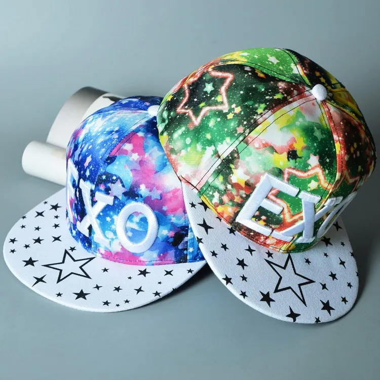 Exo kpop The Spring and Summer Fashion Tide Visor Cap Baseball Hat Constellation