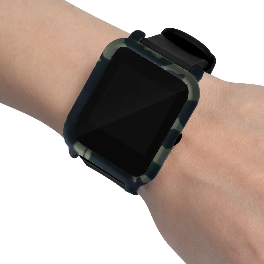 Модные камуфляжные узоры тонкая рамка чехол для ПК защитный Huami Amazfit Bip Younth Watch