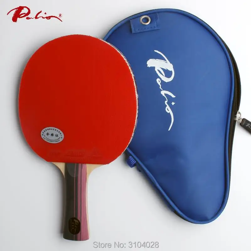 Comprar Palio oficial tres estrellas raqueta terminada con granos para el ataque rápido de goma con juego de raqueta de ping pong en bucle