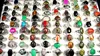 15Pcs Fashion Mixed Natural Stone Women Ladies Rings Mixed Style Retro Jewelry Wholesale Ring Lots LR020 3
