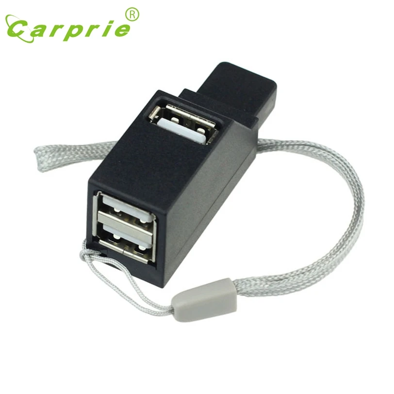 CARPRIE Новые 3 Порты и разъёмы мини высокое Скорость USB 2,0 HUB адаптер для Тетрадь PC смартфона Jan16 MotherLander