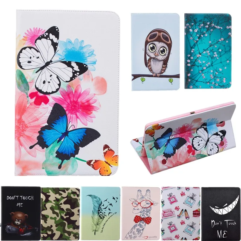 

Fahion Owl Butterfly Print Flip Protective Stand Case For Samsung Galaxy Tab S 8.4 T700 T705 SM-T700 SM-T705 8.4" Tablet Case