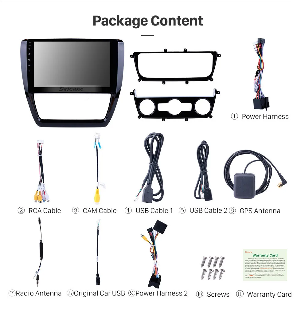 Top Seicane Quad core GPS Navigation Radio Android 7.1/8.1 for 2012 2013 2014 2015 VW Volkswagen SAGITAR Car Unit Player TV tuner 16