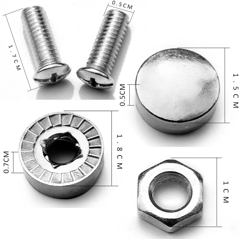 1 компл. Нержавеющая сталь автомобиля номерной знак Болты рамка хромированный винт для Nissan J11 Juke Tiida Note X-trail T31 T32 Citroen C5 C4