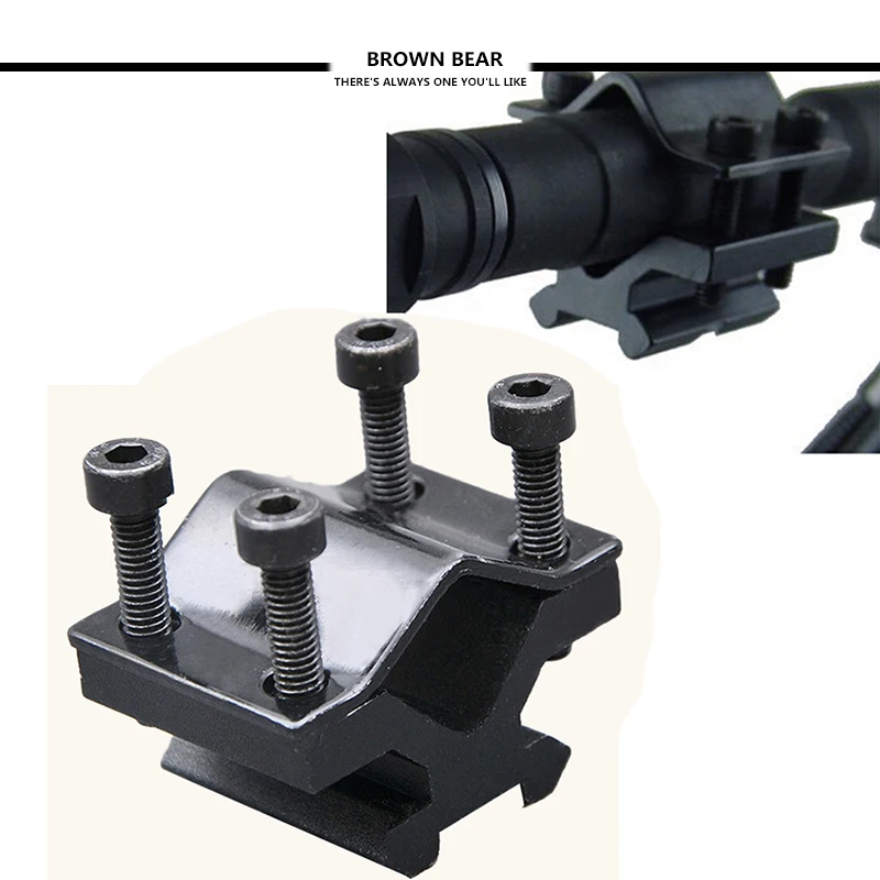 2 PCS العالمي التكتيكية 20mm السكك الحديدية برميل جبل المشبك ل بندقية نطاق المسدس البصر أضواء نطاق جبل السكك الحديدية ملحقات المسدس