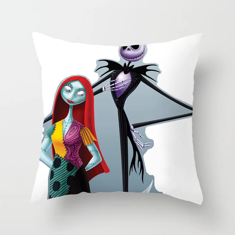 ZENGIA Nightmare Before Christmas Cushion cover GHOST Pillow cover Polyester Horror Throw pillows Sofa Decorative Pillow case