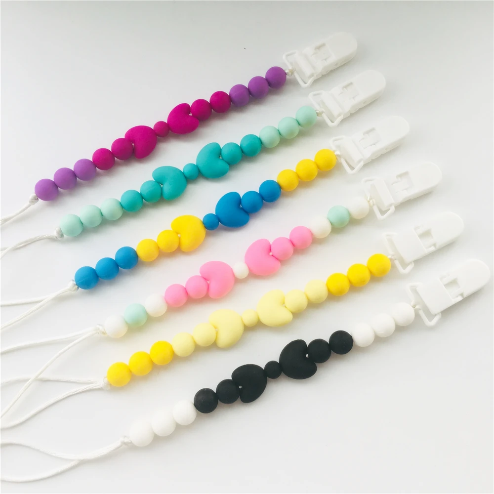 Baby Pacifier Clips Silicone Pacifier Chain Plastic Pacifier Holders