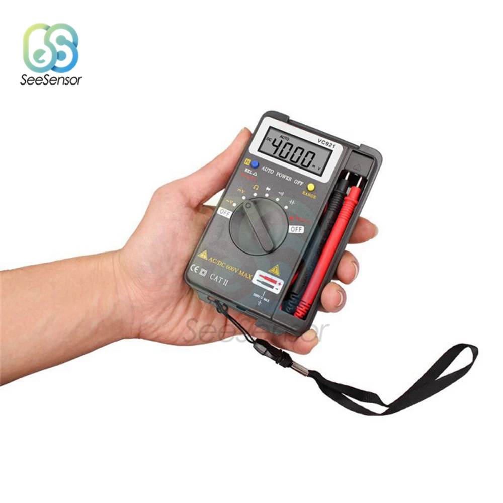 VC921 ручной Мини ЖК цифровой мультиметр True RMS Авто диапазон частоты AC/DC напряжение