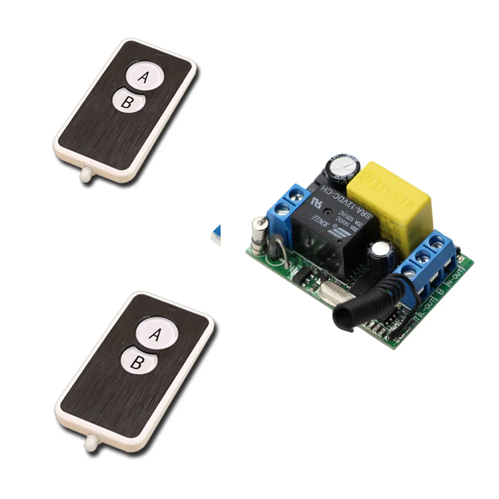 

New 220V 1CH 315/433MHz Universal Wireless Remote Control Switch with 2 Buttons Wireless Remote Control Switch System Receiver