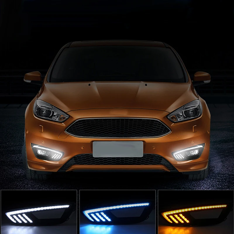 

New Car Accessories LED DRL Daytime Running Lights Daylight Fog light LED fog lamp for Focus 2015 2016