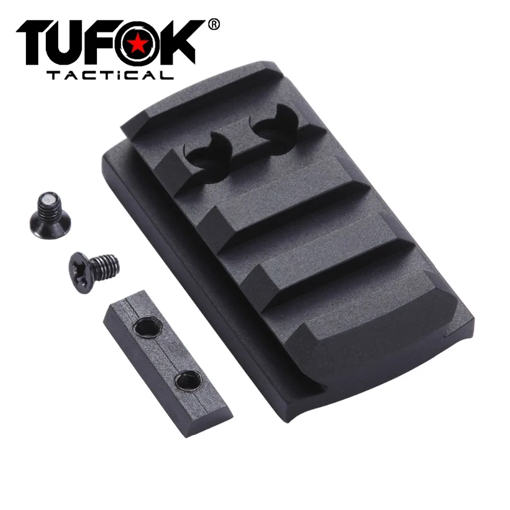 Tufok Glock пластина G17/19/22/23/26/27/34 Glock крепление для тачскрин Сенсорная панель Sightmark Burris вихревой красная точка зрения Пикатинни опорный кронштейн с адаптером