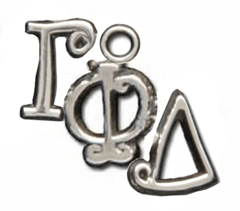

Gamma Phi Delta Sorority italic greek letters Charm