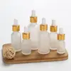 Флакон с пипеткой из морозного стекла, 12 Х5 мл, 10 мл, 15 мл, 30 мл, 50 мл, 100 мл, пустой косметический упаковочный контейнер, флаконы, флаконы для эфирного масла ► Фото 1/5
