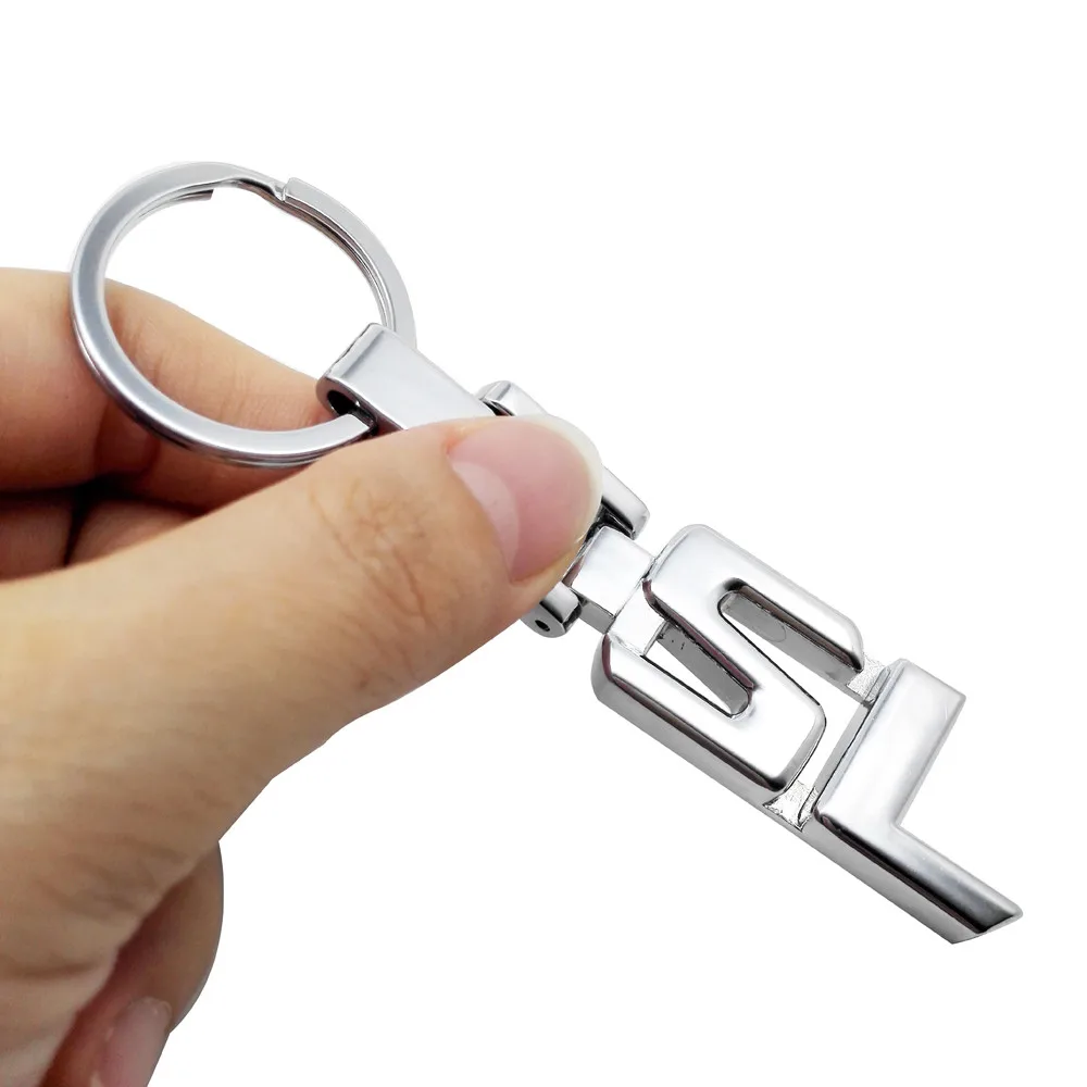 Metal Car Accessories Sl Key Chain For Mercedes Sl Amg Benz Sl280 Sl300 Sl320 Sl400 Sl450 W203 W204 W210 Keyring Holder Autos Key Rings Aliexpress