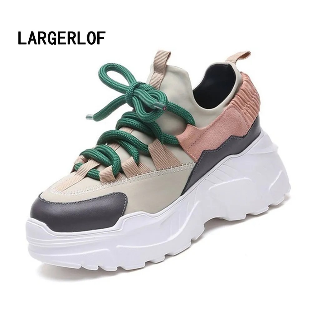 

Running Shoes Women's Breathable Sneakers Woman Sports Increase Height Lace Up Sport Shoes Men 2018 SH50114