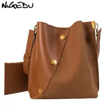 NIGEDU сумка-мешок на плечо женские кошельки и сумки матовая из искусственной кожи композитные сумки модные крокодиловые женские сумки 2 шт. bolsos