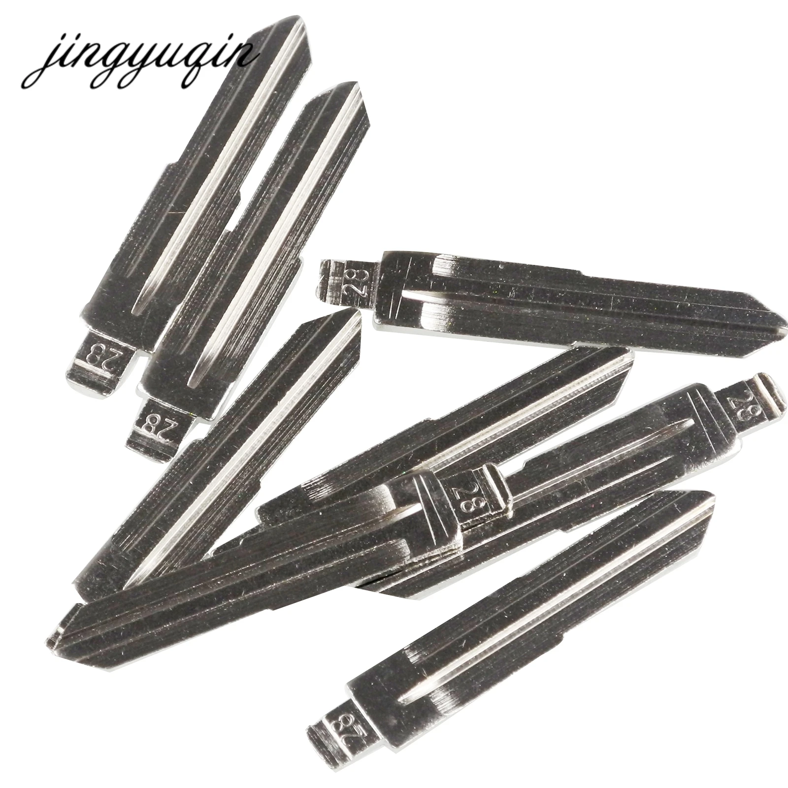 Jingyuqin #28 15 шт./лот заготовки для автомобильных ключей Uncut Blade Kia acsen Rio New Refine Hyundai Elantra