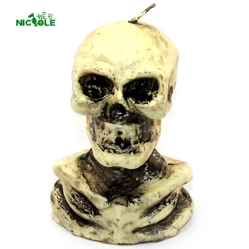 3D Halloween Skull Candle Silicone Mold DIY Handmade Soap Mould Craft Resin Clay Decorating Tool