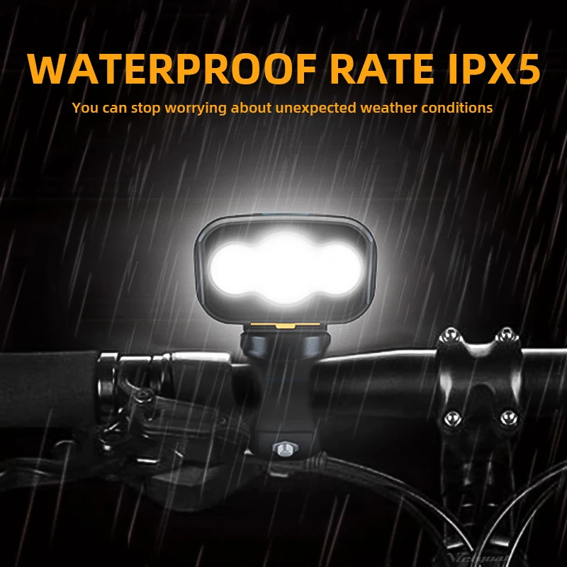 Perfect VICTGOAL Bike Light USB Rechargeable Front LED Waterproof Flashlight for Bicycle Light Bright Cycling Headlight Taillight Sets 3