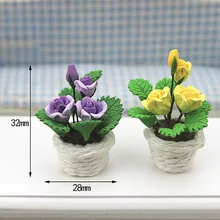 1:12 Горячая Миниатюрная модель завода имитация имитативной Potteed цветок пьедестал для кукольного домика здание архитектурное