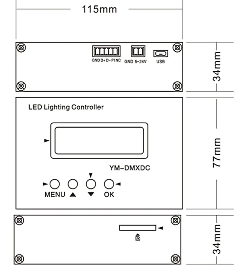 DMX512 кодер/адресный кодер DMX светодиодный пиксельный световой декодер настенный