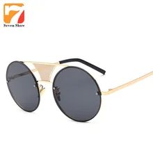 Aleación de la Ronda de Steampunk gafas de Sol Hombres de Las Mujeres del Desinger de la Marca de La Vendimia Gafas de Sol Para Los Hombres gafas de Sol Sombras Masculinas Gafas Gafas de Sol